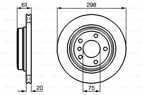 Купити 0986478426 Bosch Диск заднього гальма