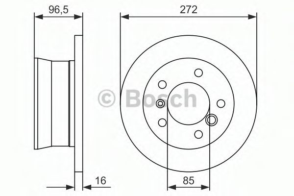 Купити 0986478433 Bosch Диск заднього гальма