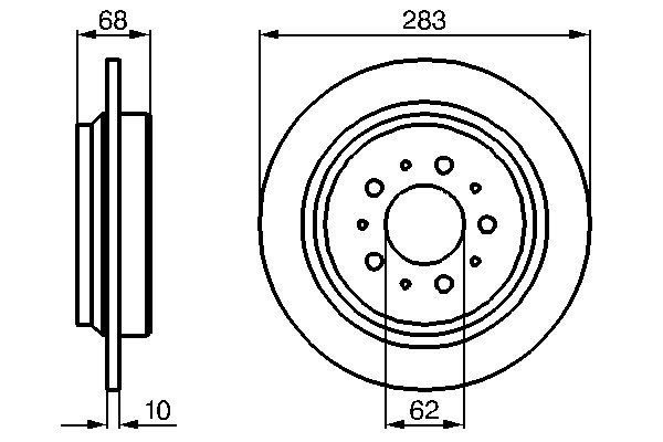 0986478445 Bosch Дискові гальма