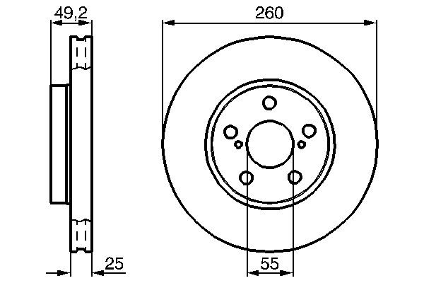 Диск переднього гальма Bosch 0986478451 ціна, від 32.06 USD