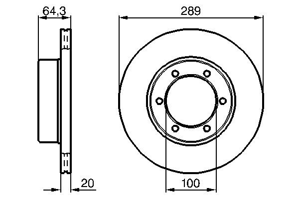 0986478453 Bosch Гальмо дискове переднє
