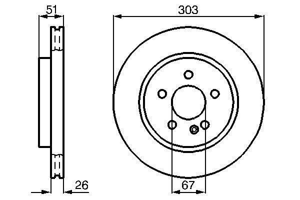 Гальмівні диски передні 0986478468 Bosch