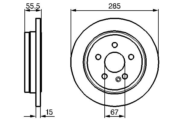 Купити 0986478469 Bosch Диск заднього гальма