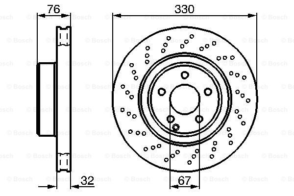 Диск переднього гальма Bosch 0986478470 ціна, від 75.37 USD