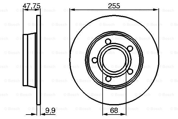 Купити 0986478480 Bosch Диск заднього гальма