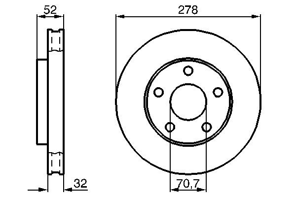 0986478486 Bosch Гальмо дискове переднє