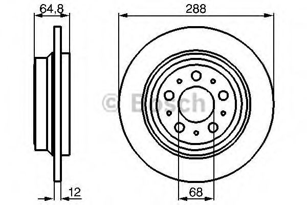 Задні дискові гальма Bosch 0986478495 ціна, від 41.24 USD