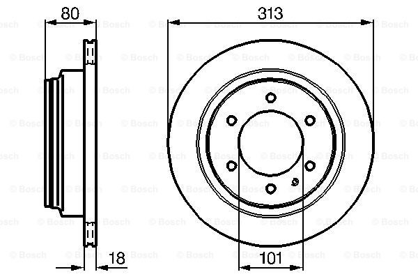 Купити 0986478496 Bosch Диск заднього гальма