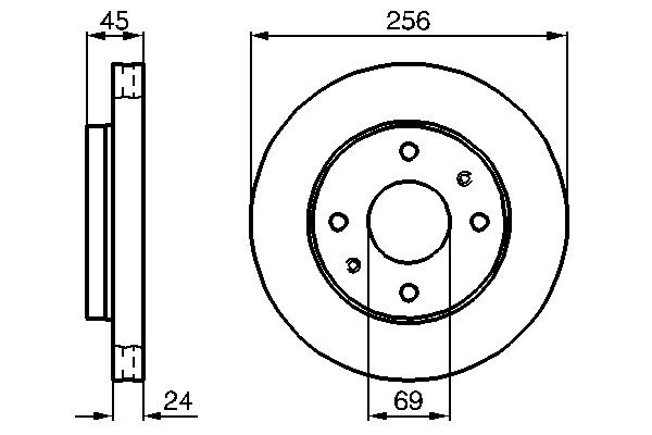 0986478531 Bosch Гальмо дискове переднє