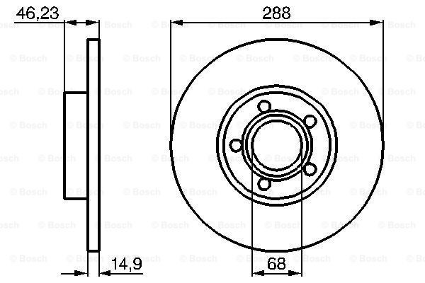 Диск переднього гальма Bosch 0986478545 ціна, від 34.85 USD