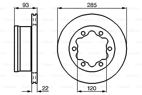 Купити 0986478555 Bosch Диск заднього гальма