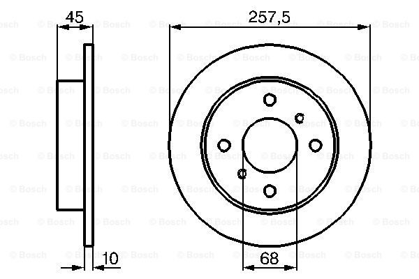 0986478564 Bosch Дискові гальма