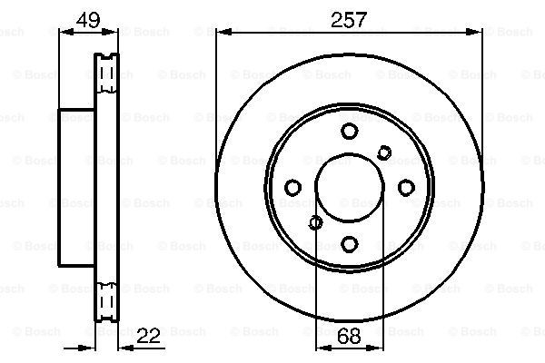 Купити 0986478567 Bosch Ротор гальмівний