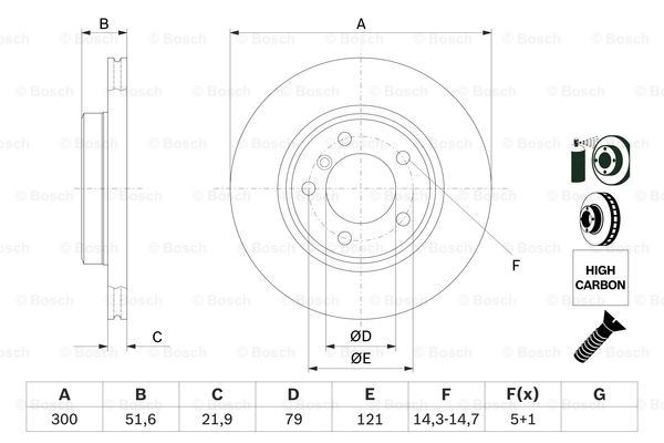 Купити 0986478571 Bosch Ротор гальмівний