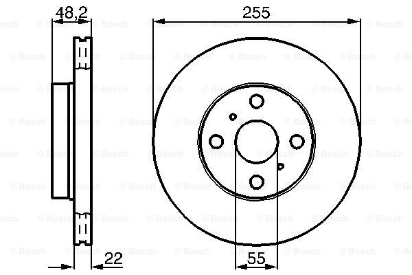 Диск переднього гальма Bosch 0986478578 ціна, від 28.51 USD