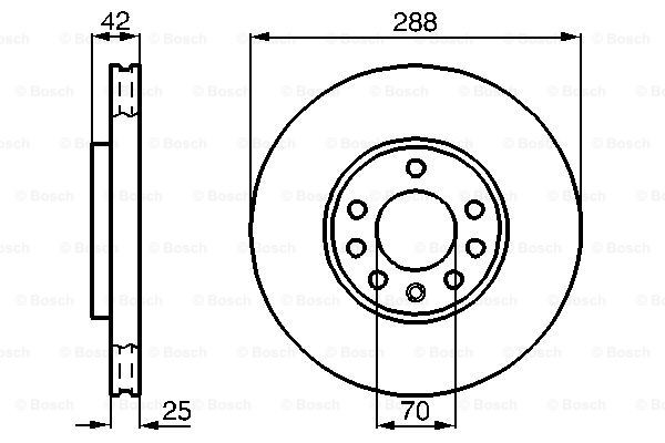 0986478588 Bosch Гальмо дискове переднє
