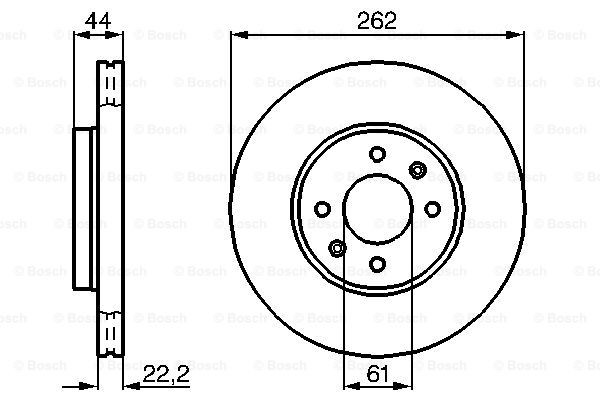 Диск переднього гальма Bosch 0986478598 ціна, від 36.22 USD