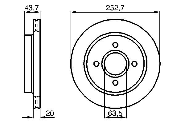 Гальмівні диски 0986478605 Bosch