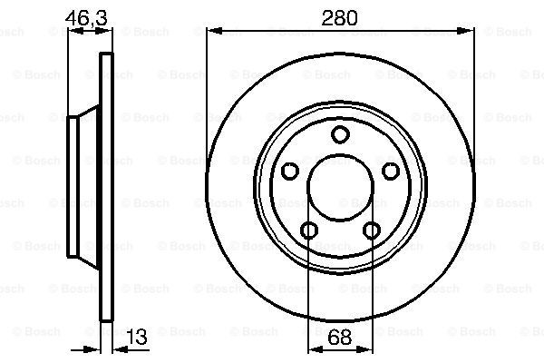 Гальмівні диски передні 0986478615 Bosch
