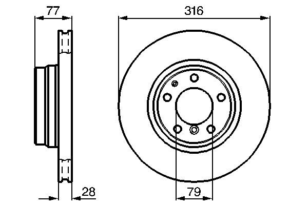 Купити 0986478622 Bosch Ротор гальмівний