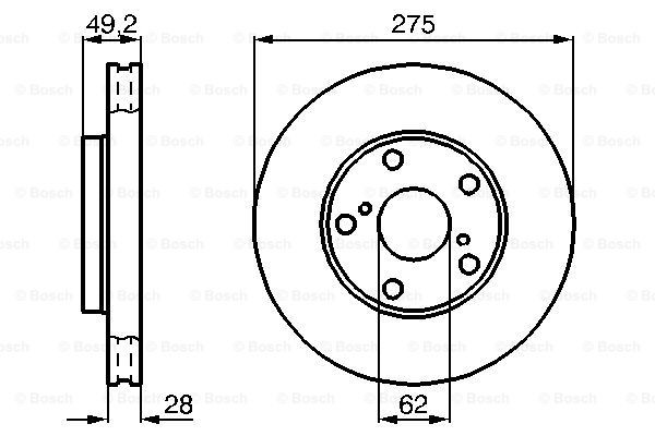 Купити 0986478632 Bosch Ротор гальмівний