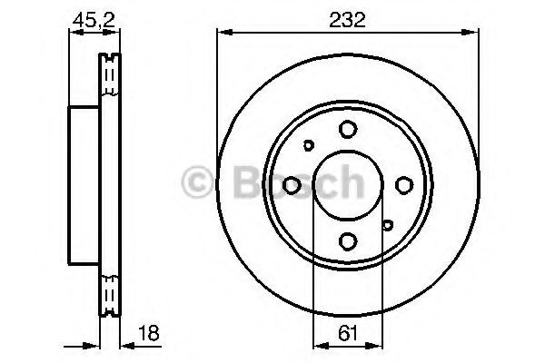 Купити 0986478650 Bosch Ротор гальмівний