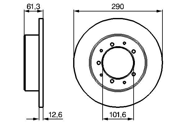 Купити 0986478656 Bosch Диск заднього гальма