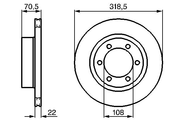 Диск переднього гальма Bosch 0986478698 ціна, від 43.13 USD
