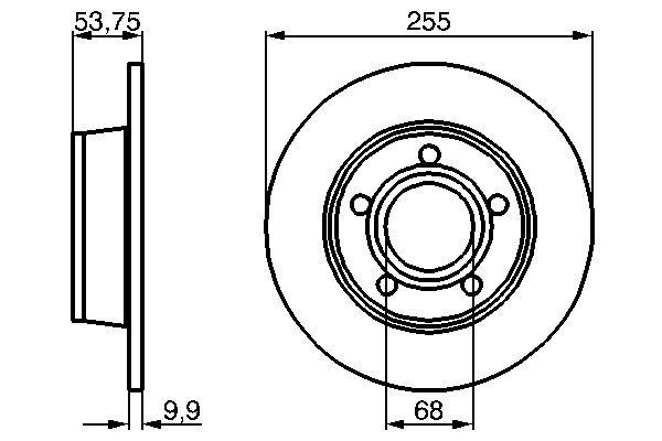Задні дискові гальма Bosch 0986478704 ціна, від 27.23 USD
