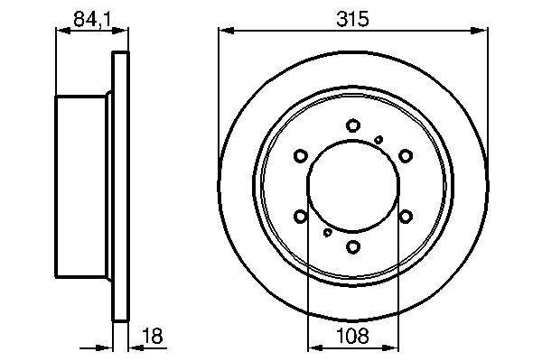 Купити 0986478713 Bosch Диск заднього гальма