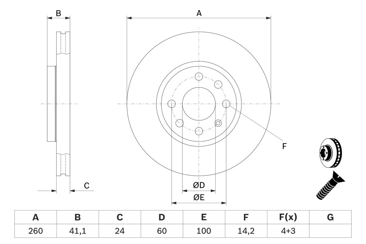 Купити 0986478730 Bosch Ротор гальмівний