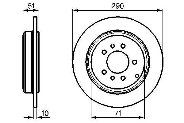 Купити 0986478733 Bosch Диск заднього гальма