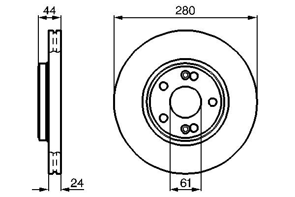 Диск переднього гальма Bosch 0986478734 ціна, від 38.90 USD