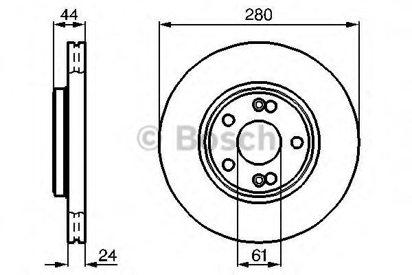 0986478734 Bosch Гальмо дискове переднє