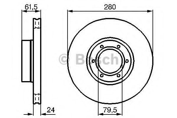 Диск переднього гальма Bosch 0986478745 ціна, від 37.55 USD