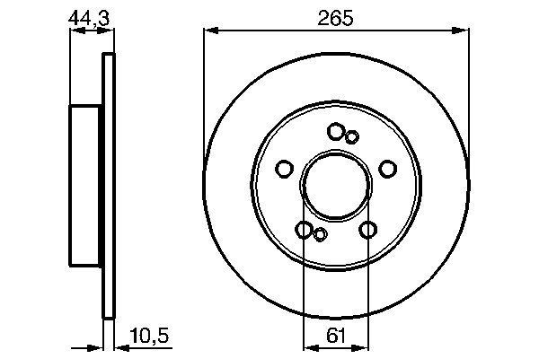 Купити 0986478758 Bosch Диск заднього гальма