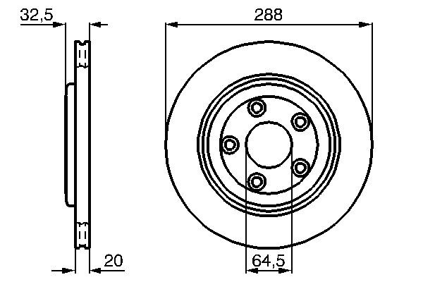 Купити 0986478777 Bosch Диск заднього гальма
