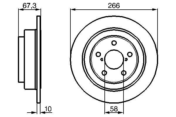 Задні дискові гальма Bosch 0986478799 ціна, від 29.03 USD