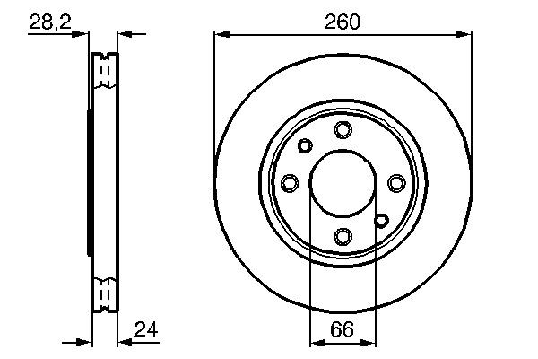 Диск переднього гальма Bosch 0986478830 ціна, від 31.69 USD