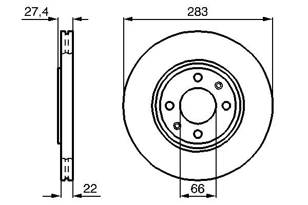 Купити 0986478834 Bosch Ротор гальмівний