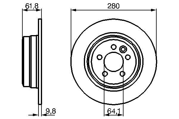 Купити 0986478837 Bosch Диск заднього гальма