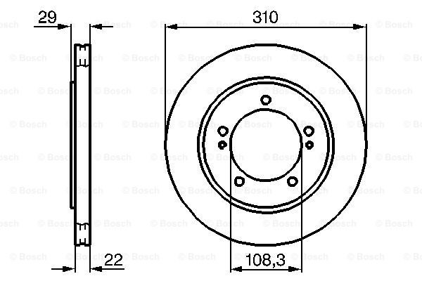 Диск переднього гальма Bosch 0986478839 ціна, від 36.43 USD