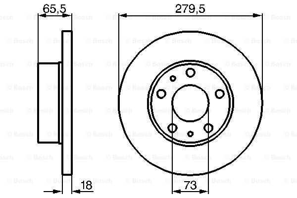 Купити 0986478843 Bosch Ротор гальмівний