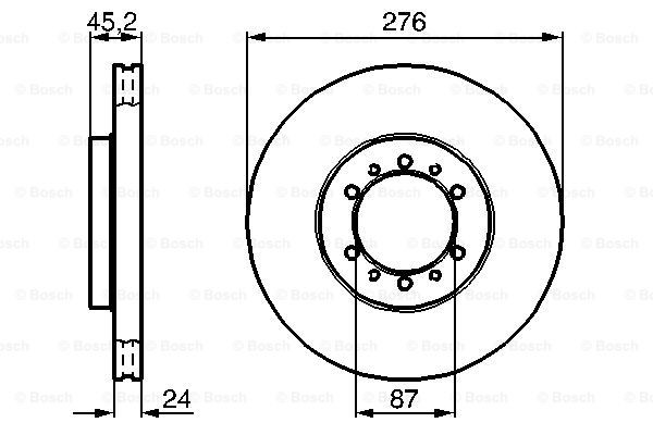 Диск переднього гальма Bosch 0986478844 ціна, від 37.77 USD