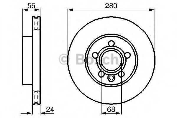 0986478846 Bosch Гальмо дискове переднє