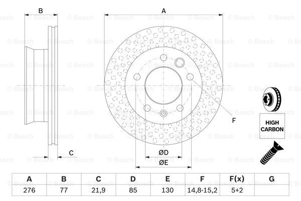 Купити 0986478849 Bosch Ротор гальмівний