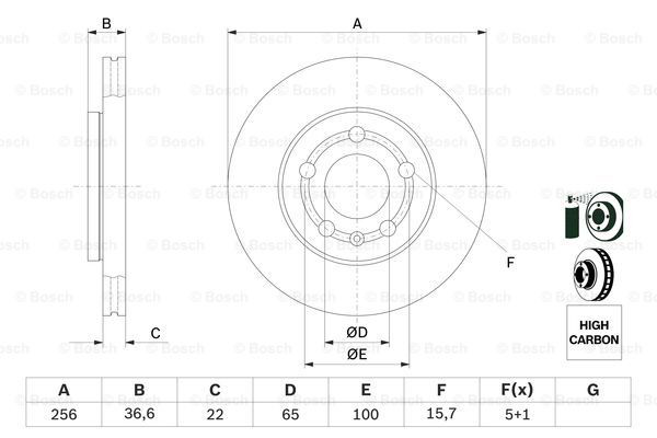 Купити 0986478853 Bosch Ротор гальмівний