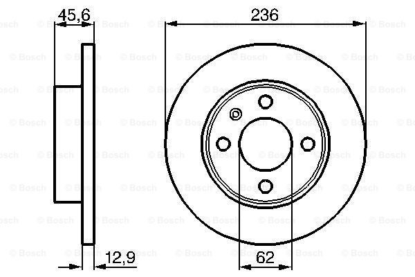 0986478859 Bosch Гальмо дискове переднє
