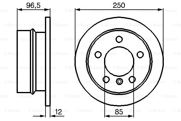 Купити 0986478863 Bosch Диск заднього гальма