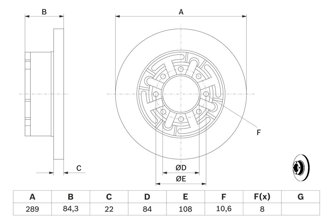 Задні дискові гальма Bosch 0986478886 ціна, від 47.77 USD